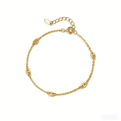 yumato Horse Nose Light Luxury Bracelet S925 Pure Silver Minimalist Style Elegant Versatile Accessory