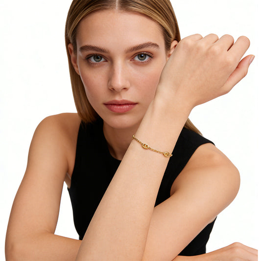 yumato Horse Nose Light Luxury Bracelet S925 Pure Silver Minimalist Style Elegant Versatile Accessory