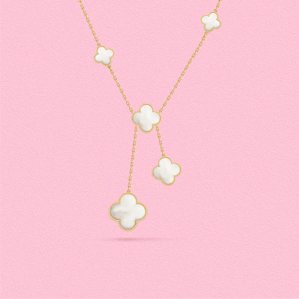 Yumato S925 sterling silver 16 flowers  lucky necklace