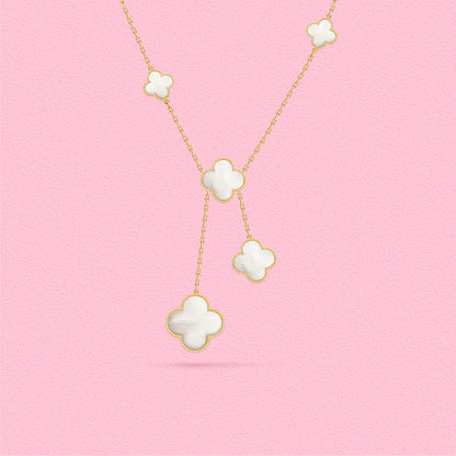 Yumato S925 sterling silver 16 flowers  lucky necklace
