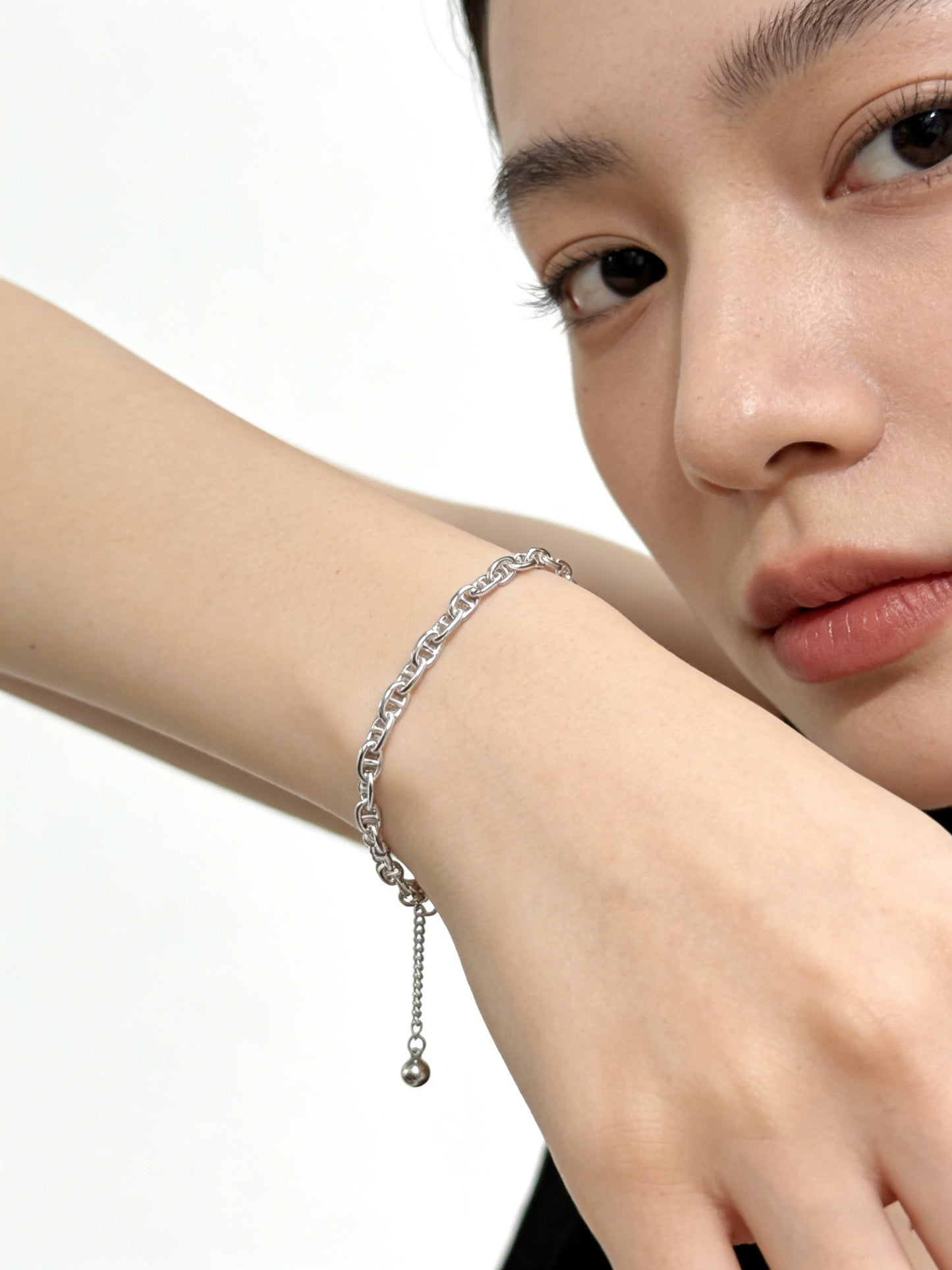 yumato Horse Nose Bracelet S925 Sterling Silver Exquisite High-End Light Luxury Fashion Versatile Stackable