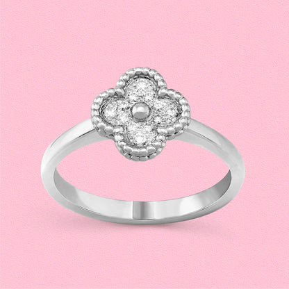 Yumato S925 sterling silver Full of diamonds lucky rings