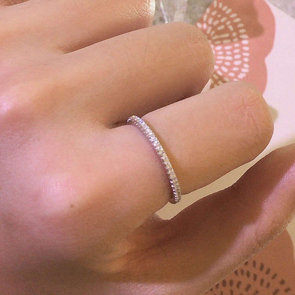 Yumato S925 Sterling Silver Ring Versatile, can be matched with various other rings (Size 5~10) R02