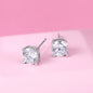 Yumato S925 Sterling Silver Classic Four-claw Stud Earrings Gifts for yourself, girl, lover,friend E02