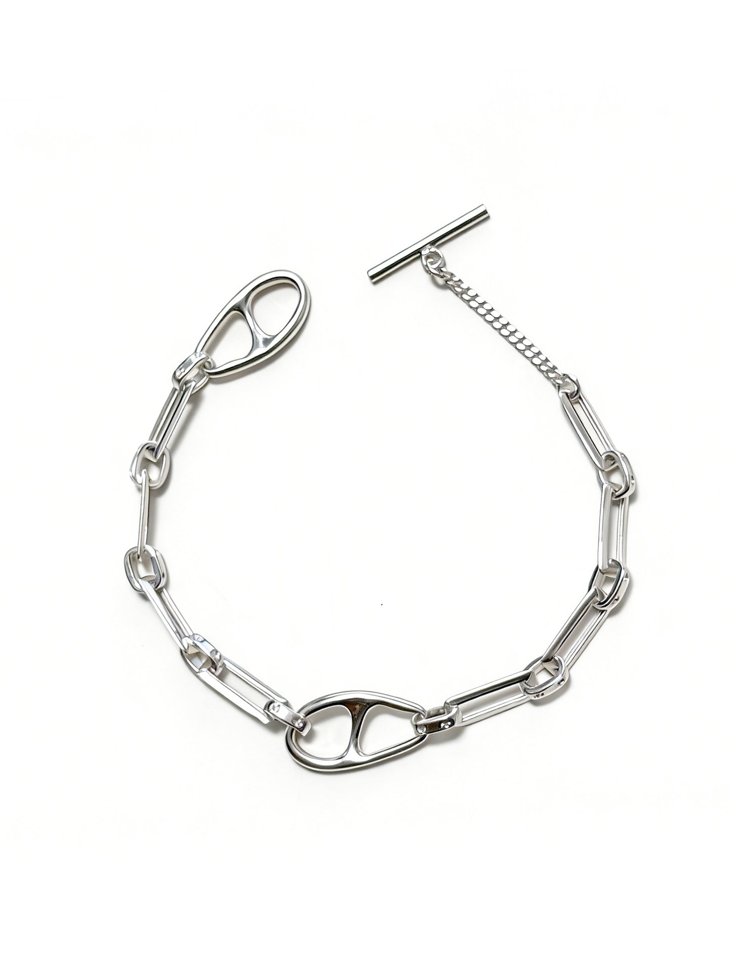 yumto Geometric Horse Nose S925 Sterling Silver Bracelet, Personalized and Fashionable