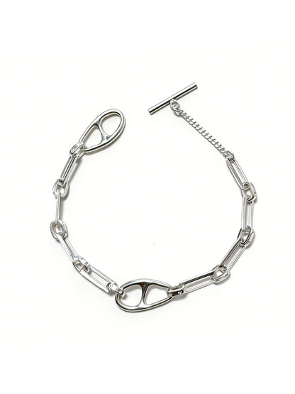 yumto Geometric Horse Nose S925 Sterling Silver Bracelet, Personalized and Fashionable