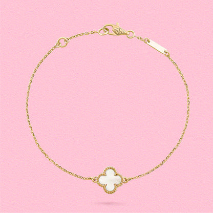 Yumato S925 sterling silver single flower lucky bracelet