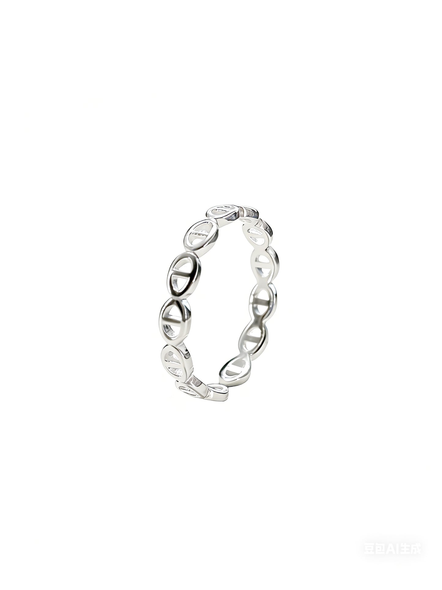 yumato Simple and Unique Horse Nose Ring S925 Sterling Silver Fashionable Geometric Ring Adjustable Open Ring for Index Finger