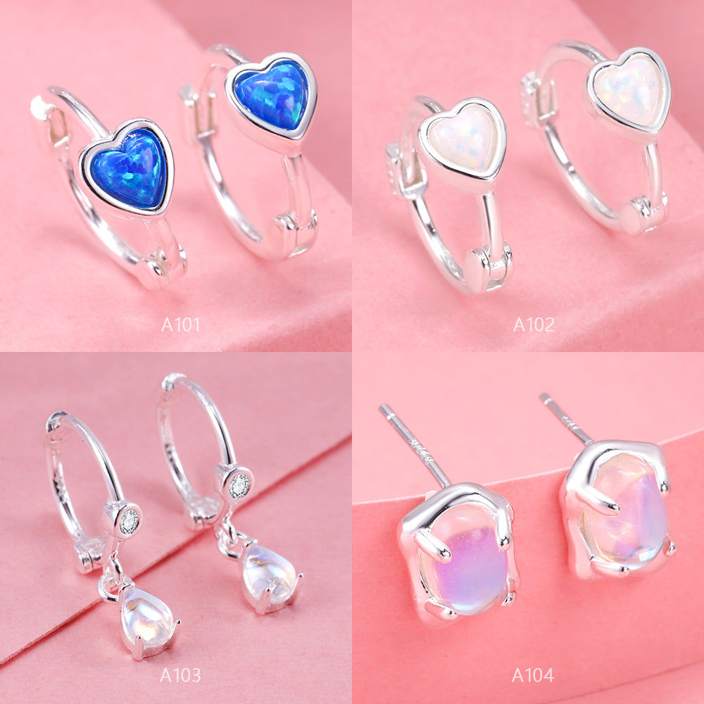 S925 Sterling Silver Earrings Fashion Matching Clothing Gifts for mom for yourself for girlfriends for friends A101-A104