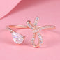 Yumato S925 Silver Sterling Silver Open End Ring Gifts for yourself, girl, lover,friend A29