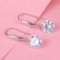 Yumato S925 Sterling Silver Small Zircon Pendant Earrings Gifts for yourself, girl, lover,friend A50