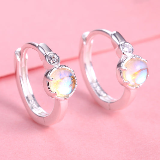 Yumato Small Zircon Earrings in 925 Sterling Silver Suitable for every occasion, Gift for yourself, friends, girl A76