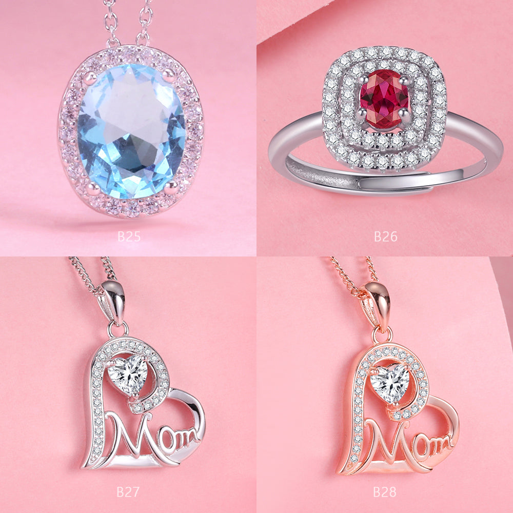 S925 Sterling Silver Jewelry Gifts for yourself, girl, lover,friend B01-B36