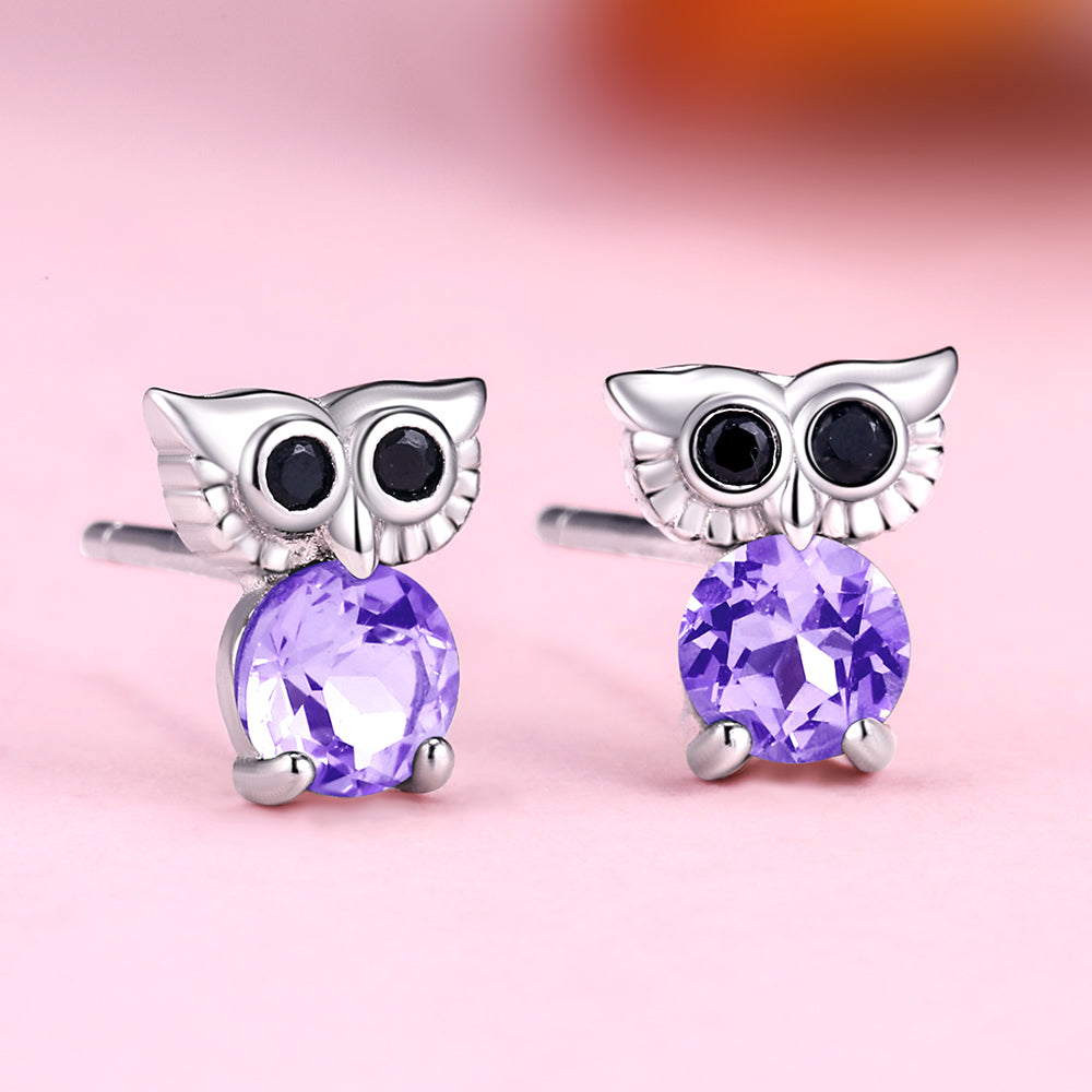 S925 Sterling Silver Natural Stones Cute Niche Stud Earrings Elegant, Fashion accessories C277-C281