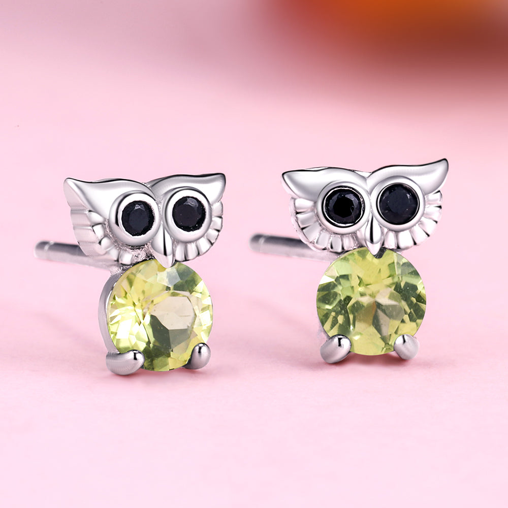 S925 Sterling Silver Natural Stones Cute Niche Stud Earrings Elegant, Fashion accessories C277-C281