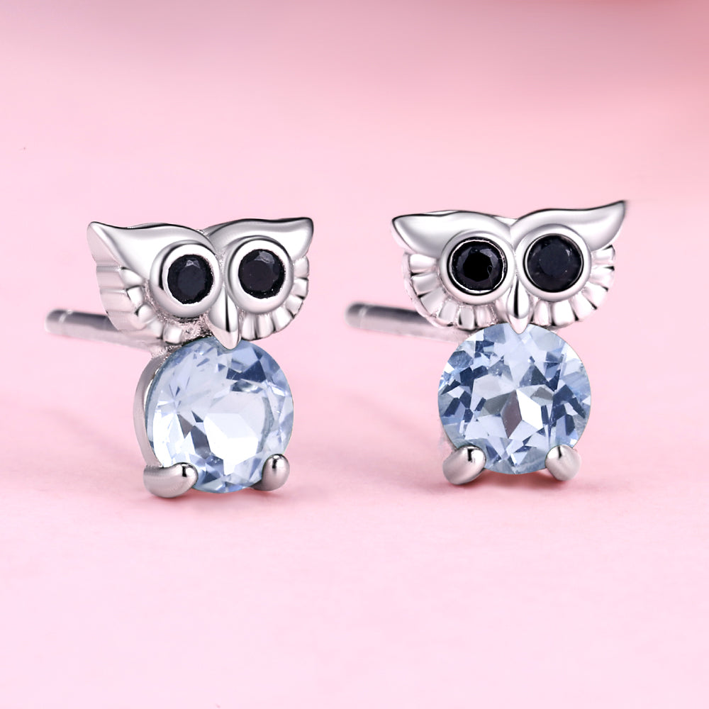 S925 Sterling Silver Natural Stones Cute Niche Stud Earrings Elegant, Fashion accessories C277-C281