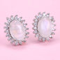 Natural Gemstone Fashion Stud Earrings in S925 C286