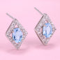 Natural Gemstone Fashion Stud Earrings in 925 Sterling Silver C287