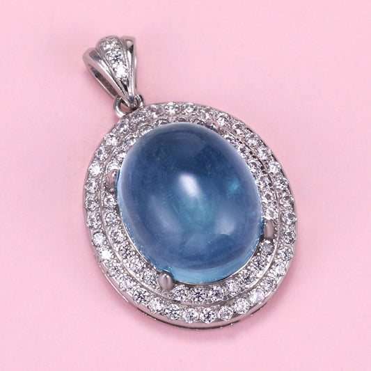 Natural Gemstone Pendant S925 Sterling Silver Jewelry C293