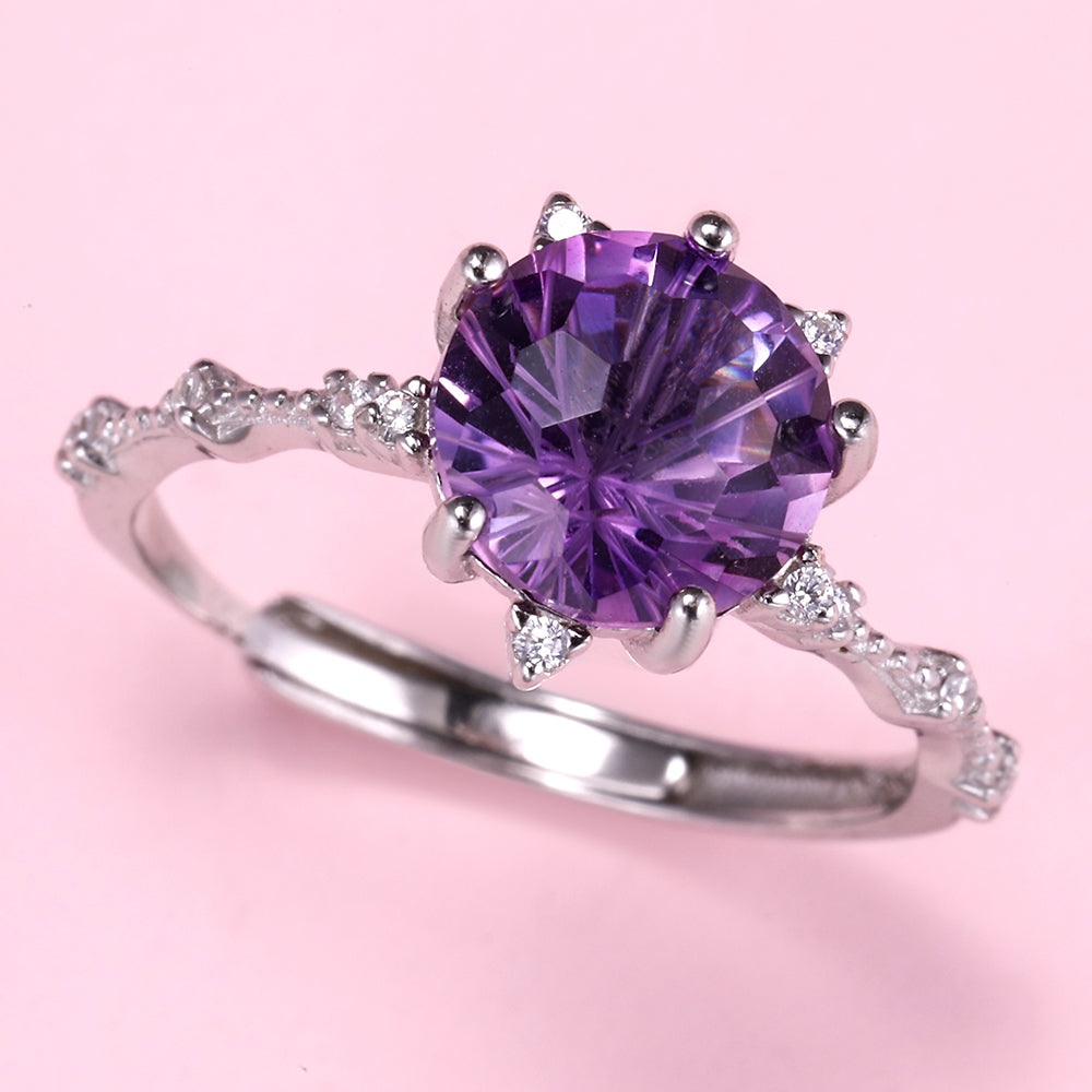 Natural Gemstone Fashion Ring in 925 Sterling Silver C302