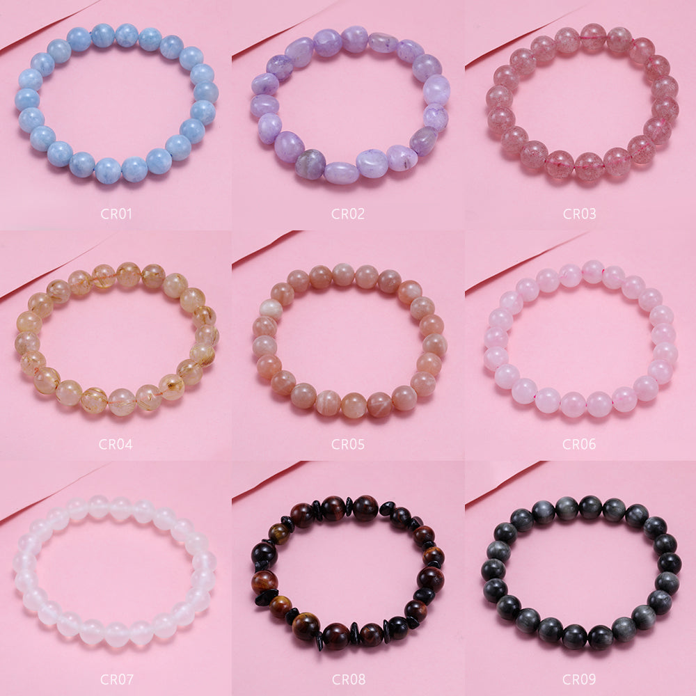 High quality Natural Crystal Bracelet Gifts for yourself, girl, lover,friend Z01-Z09