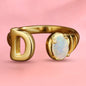 Yumato S925 Sterling Silver 26 Letters Style Opal Fashion Rings Designs Original for mom for yourself for friends R09