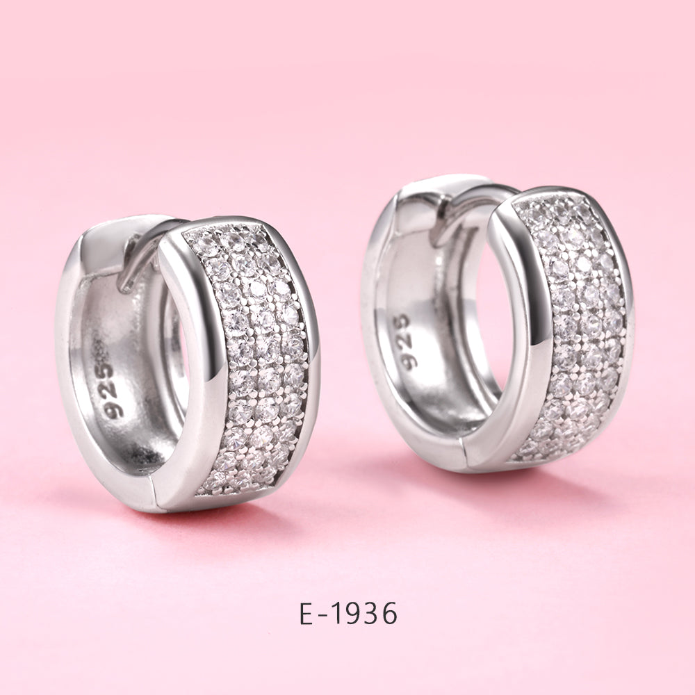 Yumato S925 Sterling Silver Vintage Jewelry Small Hoop Earrings Suitable for Every Occasion, Matching Daily Clothes E-1936