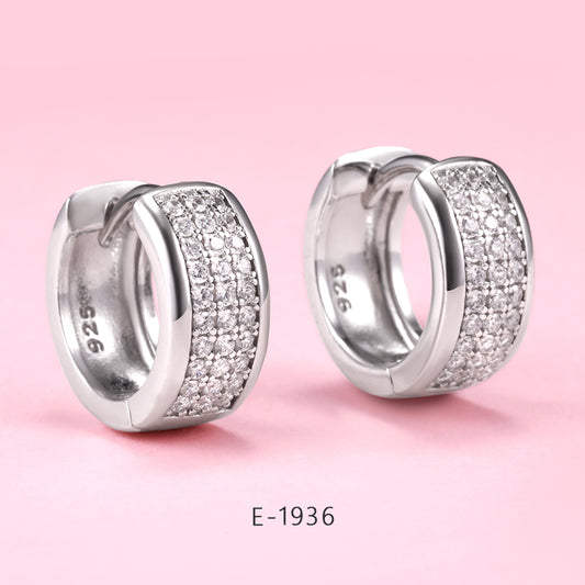 Yumato S925 Sterling Silver Vintage Jewelry Small Hoop Earrings Suitable for Every Occasion, Matching Daily Clothes E-1936