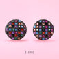 Yumato Colored Artificial Zircon Stud Earrings in 925 Sterling Silver as a Gift for yourself, lover, friends E-3302