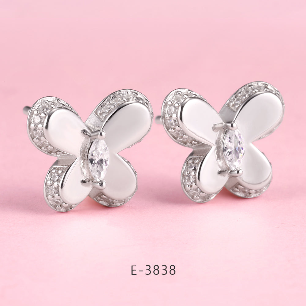 Silver butterflies flying, dreams bloom - S925 silver butterfly set, encounter romance