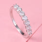 Moissanite S925 Sterling Silver Unique Rings, Trendy Valentine Wedding Birthday Anniversary Jewelry Gift Size 6 7 8 9 M37-M48