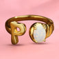 Yumato S925 Sterling Silver 26 Letters Style Opal Fashion Rings Designs Original for mom for yourself for friends R09