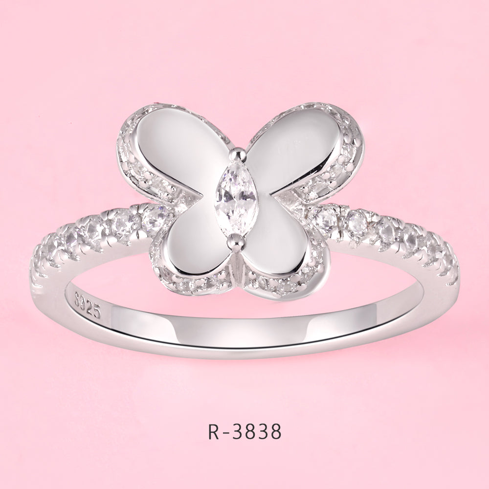 Silver butterflies flying, dreams bloom - S925 silver butterfly set, encounter romance