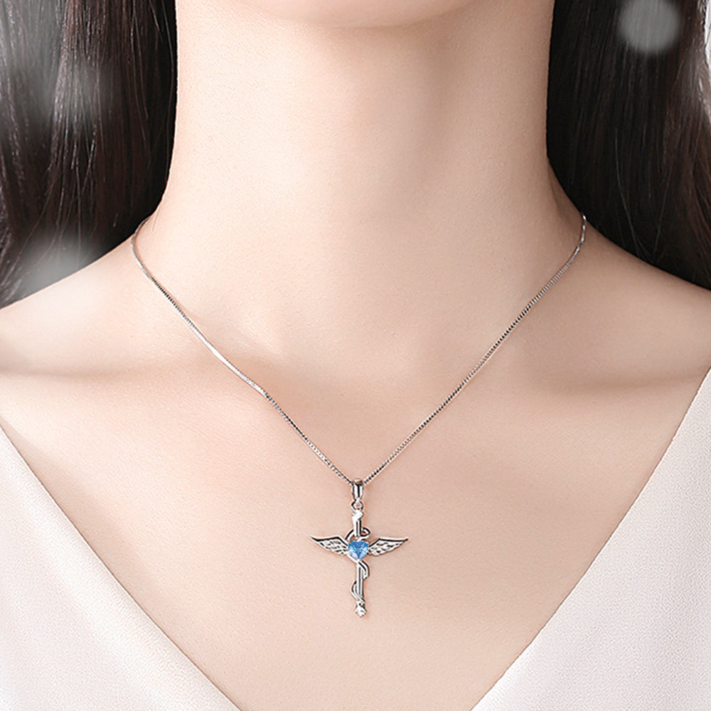 Yumato S925 Sterling Silver Special cross Pendant Gifts for yourself, girl, lover,friend A20 N-1745