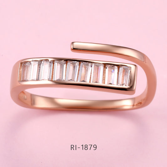 Yumato Gold color Adjustable Rings in S925 Fashion accessories Simple and Unobtrusive as Gift for yourself, love, friends A63 RI-1879