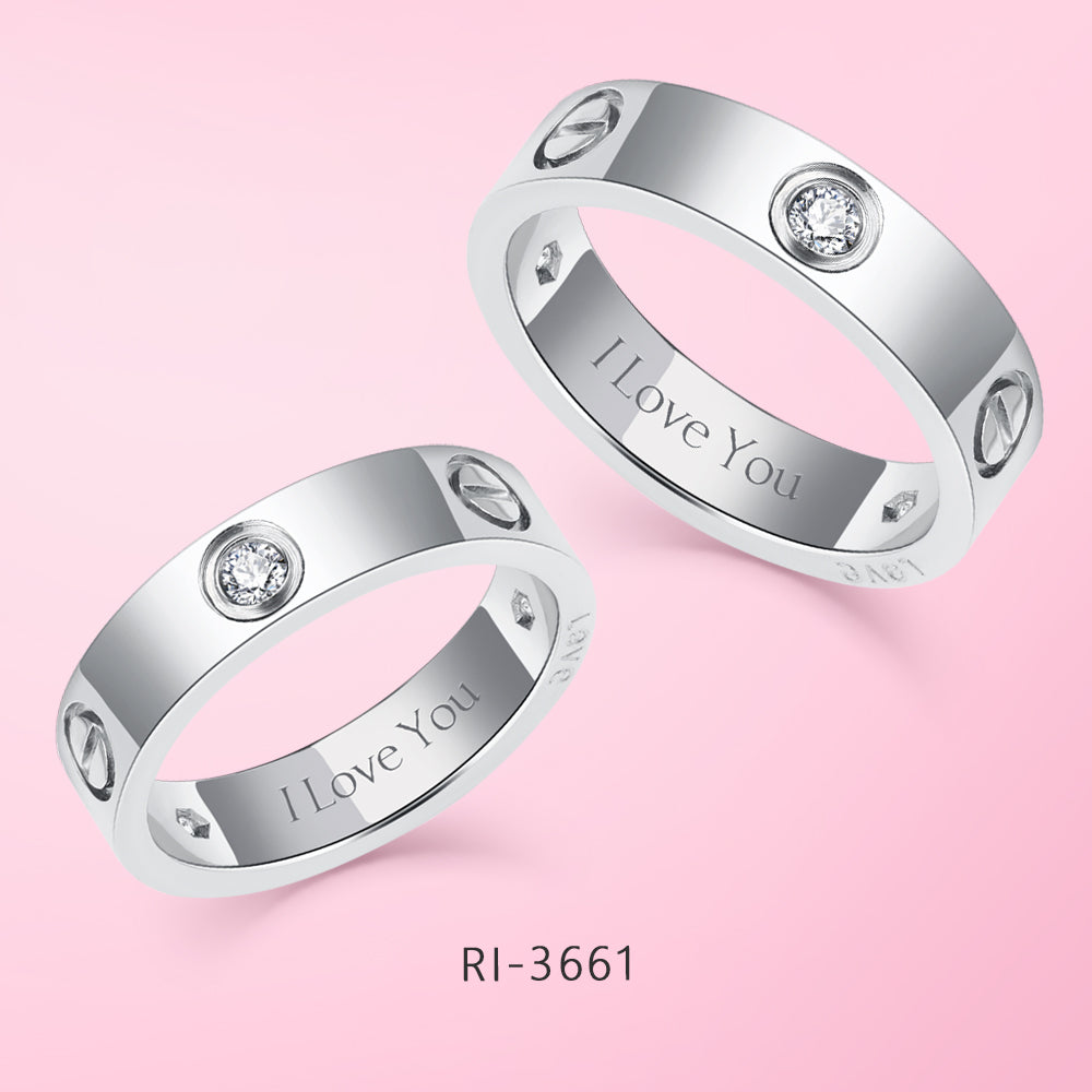 Jewelry Elegant Couple Ring, Engraved Name , Words having special meaning, Popular design, Customized Jewelry Gifts for yourself your lover  3661