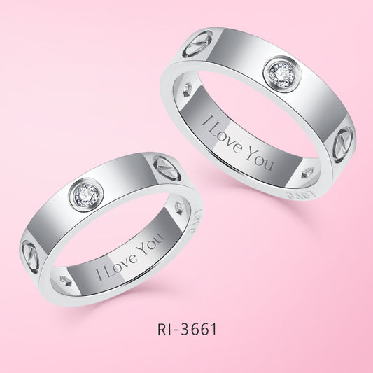 Jewelry Elegant Couple Ring, Engraved Name , Words having special meaning, Popular design, Customized Jewelry Gifts for yourself your lover  3661