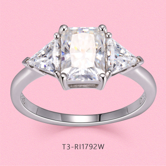 Yumato Moissanite diamond princess square diamond couple rings, wedding rings  R1792