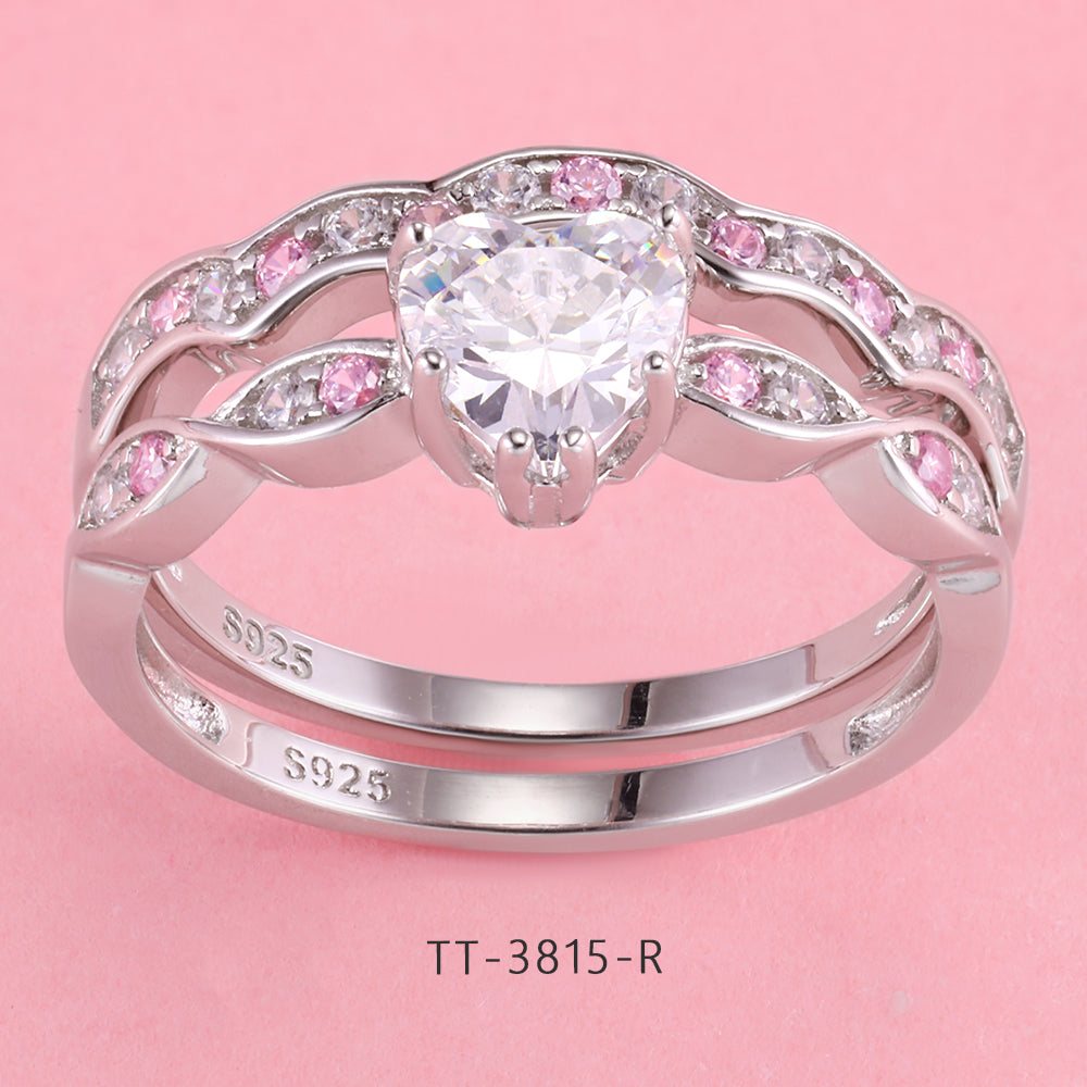 S925 Sterling Silver Heart Style Set Series