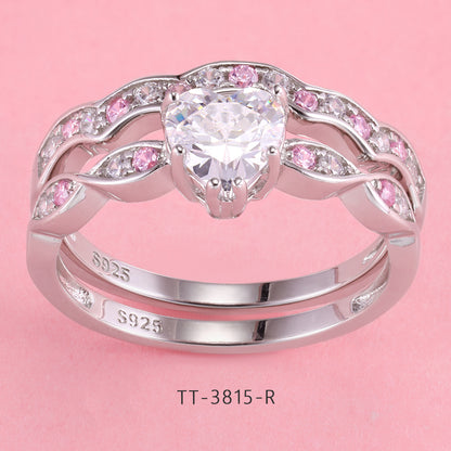 S925 Sterling Silver Heart Style Set Series