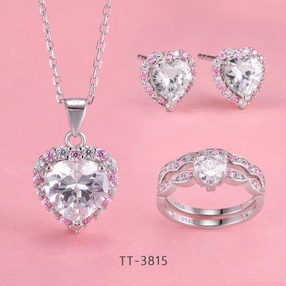S925 Sterling Silver Heart Style Set Series