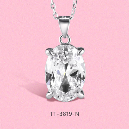 S925 Sterling Silver Oval Pigeon Egg Style Set Series 3819