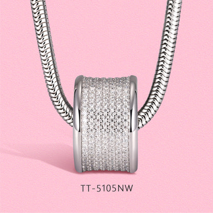Yumato Luxurious full-diamond earrings, necklace and ring set