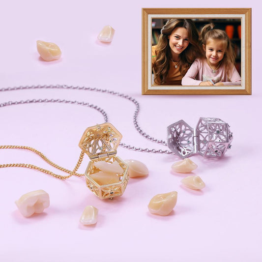 Yumato S925 Baby Teeth Collection Necklace,Designer Works and a Special gift for your children N01