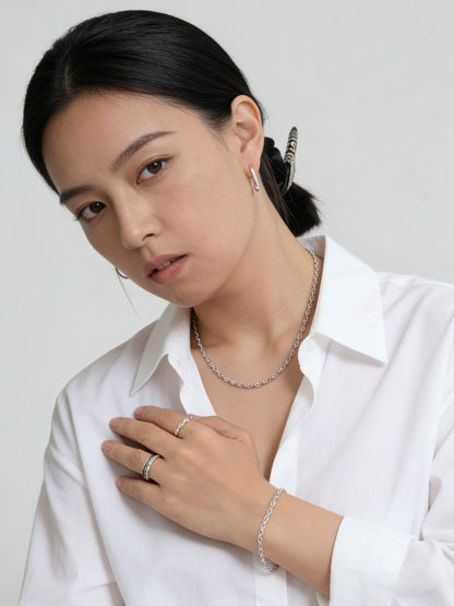 yumato Horse Nose Necklace S925 Sterling Silver Exquisite High-End Light Luxury Fashion Versatile Stackable