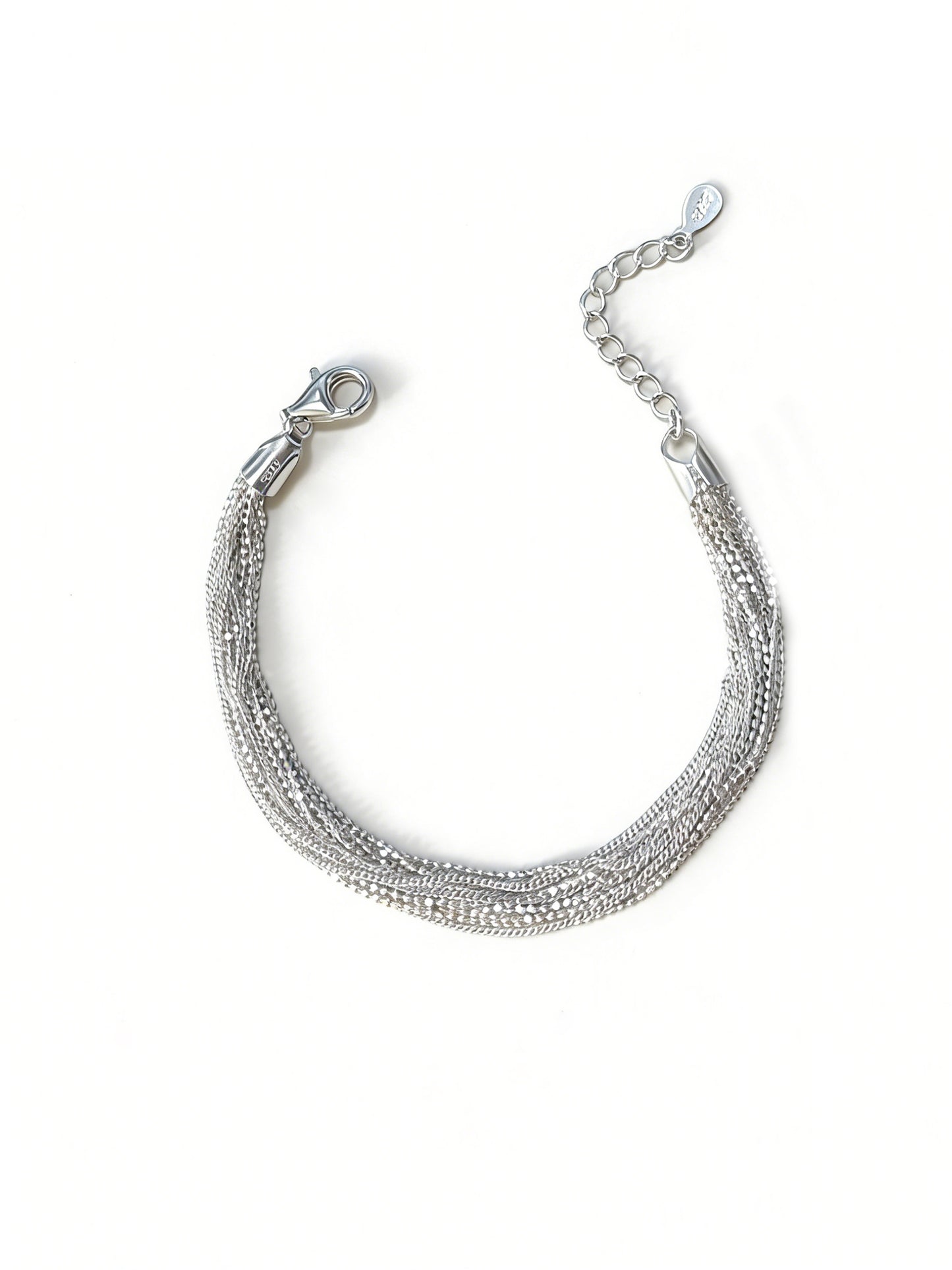 yumato S925 sterling silver multi-layer chain bracelet, elegant and high-end design, light luxury, fashionable and minimalist